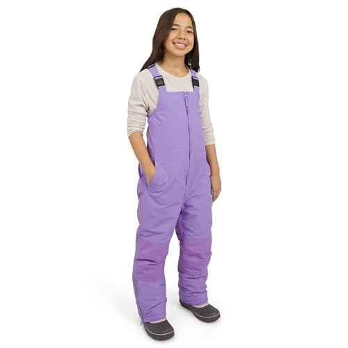 Lands' End Unisex Kids Squall Waterproof Adjustable Insulated Iron Knee Snow Bib Overalls