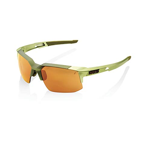 100% Speedcoupe Sport Performance Sunglasses - Sport and Cycling Eyewear (Matte Metallic VIPERIDAE - Bronze Multilayer Mirror)