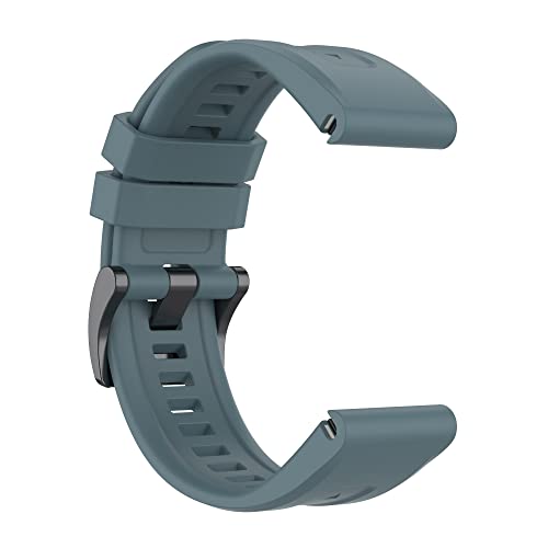 REYDA Silicone Watch Band for Garmin Fenix 9/8/7/6 Series - Rock Blue, 22mm Quick Fit Sport Strap