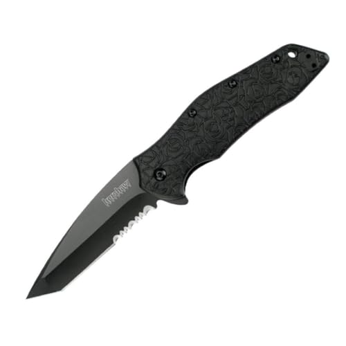 Kershaw Kuro Pocket Knife Black Steel Assisted Opening EDC Tool