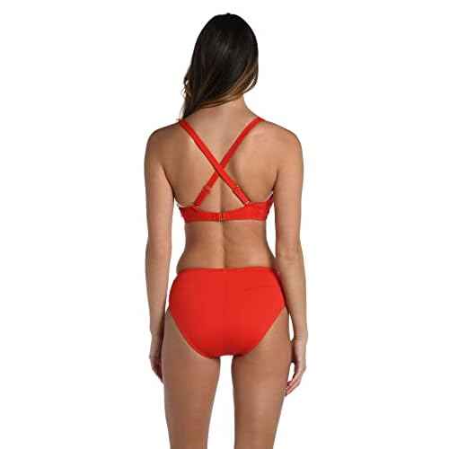 La Blanca Women's Standard Island Goddess Over The Shoulder Underwire Wrap Bikini Swimsuit Top