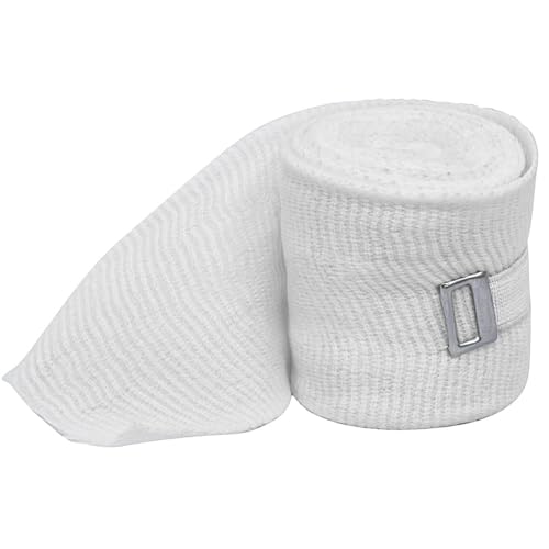 Mexican Style Elastic Cotton Gauze Hand Wraps for Boxing MMA - White 10 Pack