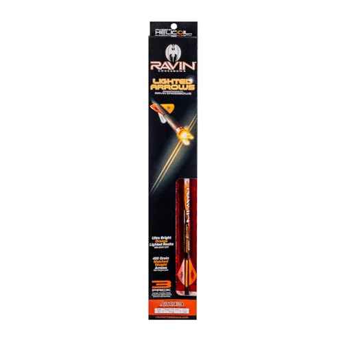 Ravin R133 Match Weight Lighted .003-Carbon Crossbow Arrows 20" 3-Pack - 400 Grain Ravin Lighted Nock Technology - for Ravin Crossbows Only (Except R500/R470/R18)