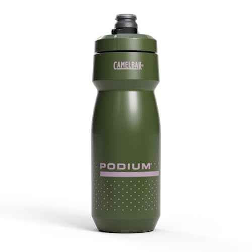 CamelBak Podium 24oz Bike Water Bottle - Easy Squeeze Bottle - Fits Most Bike Cages, Deep Fern
