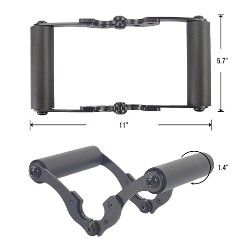 Landmine Handle Attachment for Barbell - Double D Row Grip, Non-Slip Rubber, Multi-Angle Fit