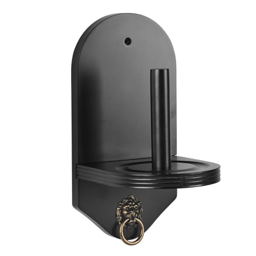Wall Mounted Wood Cone Chalk Holder for Billiards Pool Table - Black