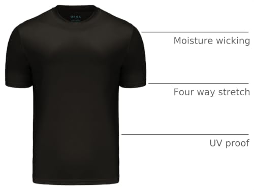 Men's Big & Tall Moisture-Wicking Short Sleeve Athletic T-Shirt - Large Tall Black