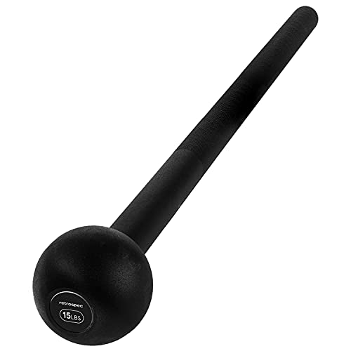 15 lb Steel Macebell for Strength Training & Rehabilitation - Matte Black