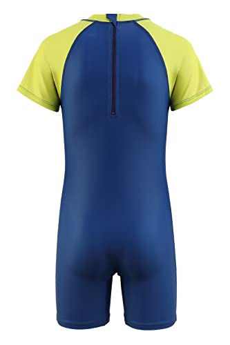 Aisyee Boys One Piece Rash Guard Swimsuit - Big Shark 03L, 7-8 Years