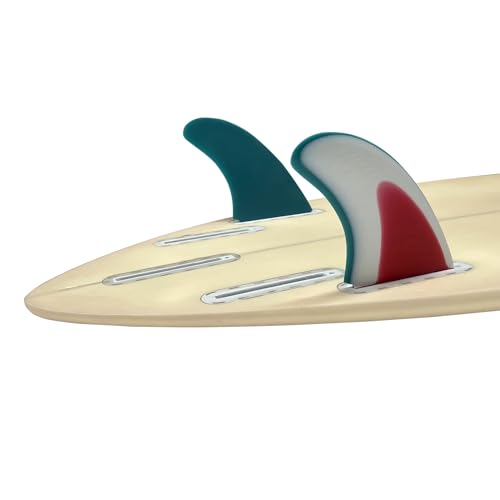 UPSURF Twin Surfboard Fins Set with Single Tabs - Solid Fiberglass MR Size