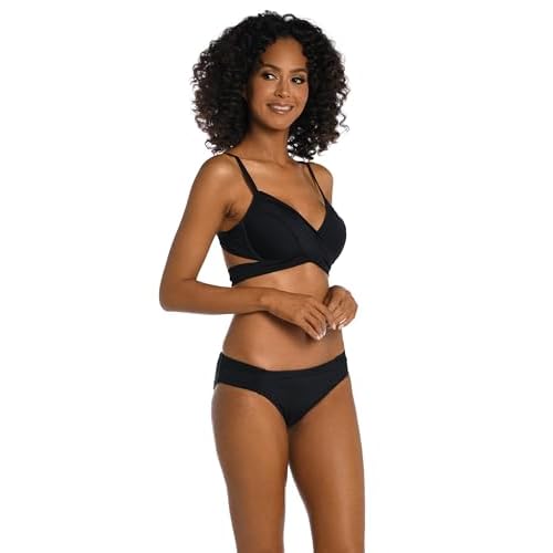 La Blanca Womens Island Goddess Wrap Underwire Push Up Swimsuit Top