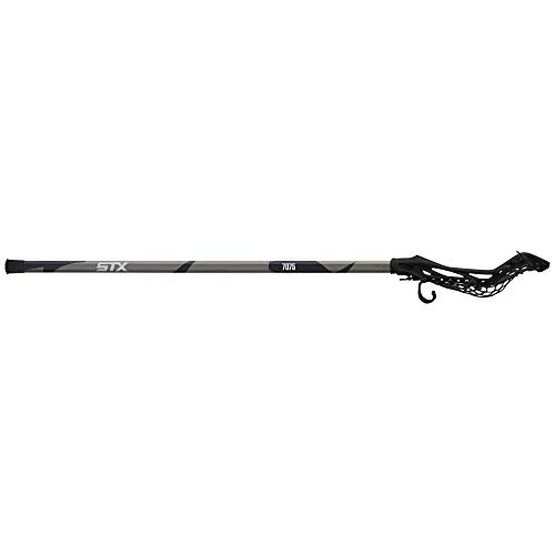 STX Lacrosse Exult 400 Girls Complete Stick with Crux Mesh Pro Pocket, Black (Exult 403)