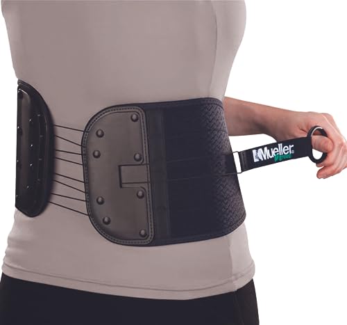 Mueller Green Adjustable Back Support Belt for Lower Back Pain - Green Line