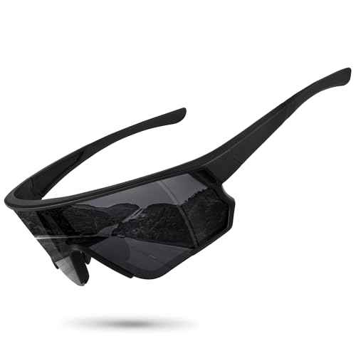 Polarized Sports Sunglasses for Men Women UV Protection Cycling Bike Running Wrap Around Sun Glasses