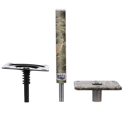 Attwood 97749C-7 Swivl-Eze Lock¡¯N-Pin ¨ú-Inch Pedestal Package, Camouflage Finish, 11 Inches Tall, 7-Inch x 7-Inch Base Plate