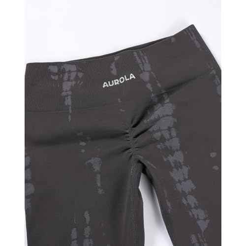 AUROLA Serpent Snake Seamless Scrunch Workout Leggings for Women,Girls Squat Proof Ribbed Thick Active Gym Pants