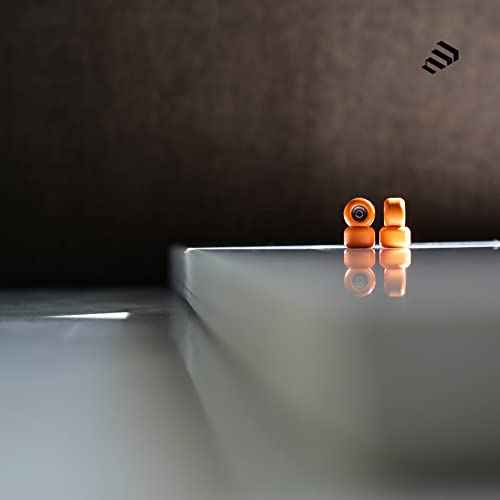 Fingerboards PRO Handmade Wheels with Handmade Self-locking Nuts (No CNC) (orange)