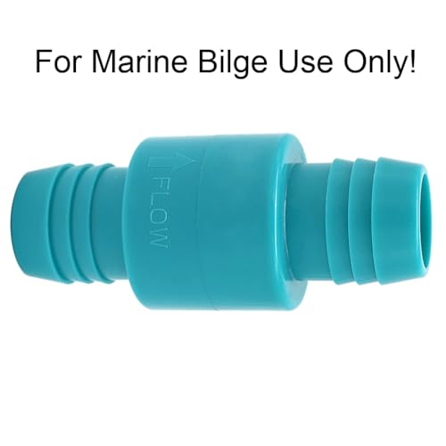 1 1/8 Inch Check Valve for Marine Boat Bilge Pump Hose Non-Return Inline Fitting