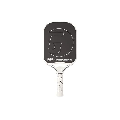 GAMMA RCF Airbender Pickleball Paddle, Raw Carbon Fiber, Customizable Handle Weight System & Aerodynamic Open Throat w/Shock Absorbing Gel Insert, 22mm,16mm, 13mm, & 10mm