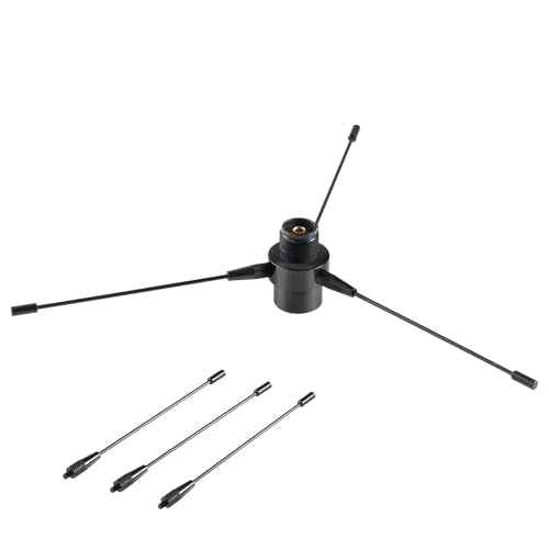 UHF VHF Dual Band 136-174MHz 400-470MHz Mobile Base Radio Antenna Ground Plane Kit, 2m/70cm PL259 to SO239 Ground Plane Mount, Improve SWR