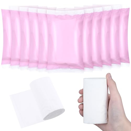 Travel Toilet Paper Rolls - Soft Bulk Pack, 12 Pink Rolls, Compact & Lightweight
