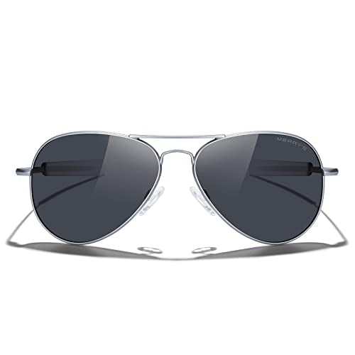 MERRY'S Classic Aviator Military Polarized Sunglasses for Men or Women S8562