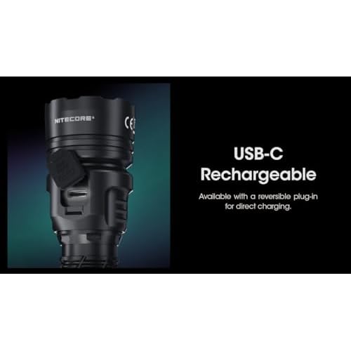 Nitecore MH25 Pro 770 Yard Long Throw Flashlight, 3300 Lumen USB-C Rechargeable Compact Duty Work Light with Lumentac Organizer
