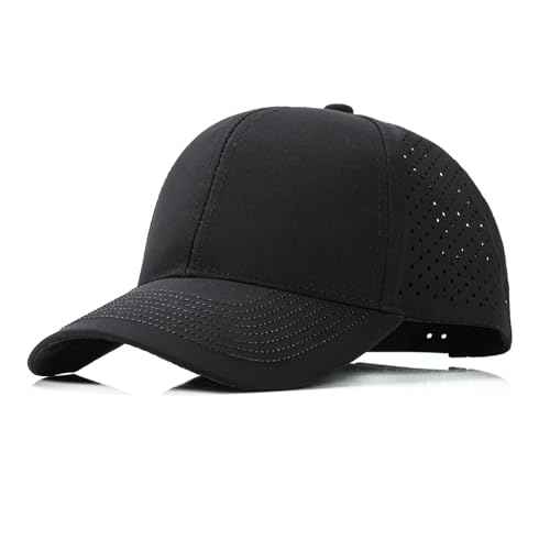 Quick Dry Trucker Hat for Men & Women, Laser Cut Mesh Baseball Cap for Outdoor Sports, Running, Workouts