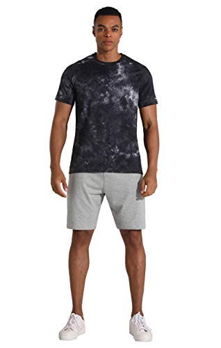 Men's Sweat Shorts with Pockets - Gym & Lounge Athletic Bottoms, Grey Large