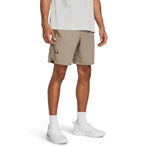 Men's Woven Shorts with Drawstring, Medium / Timberwolf Taupe/Black