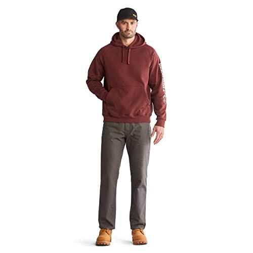Timberland PRO Men's Hood Honcho Sport Pullover Hooded Sweatshirt, Maroon, Large