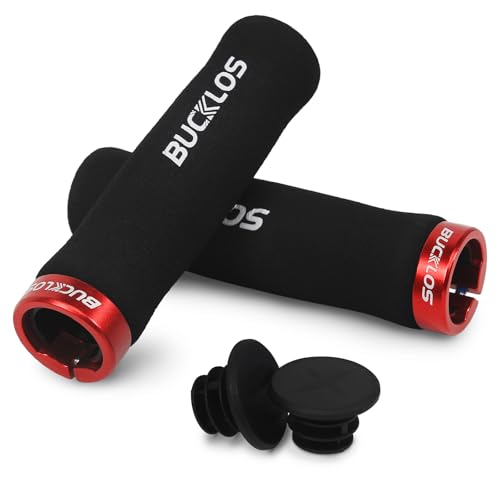 Black Locking MTB Bike Handlebar Grips Foam Anti-Slip Comfort