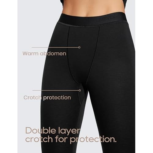 CRZ YOGA Soft Thermal Underwear Sets for Women Lightweight Long Johns Base Layer Pajamas Warm Top Bottom
