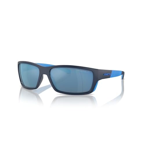 ARNETTE Man Sunglasses Black/Red Matte/Shiny Frame, Grey Mirror Orange/Yellow Lenses, 61MM