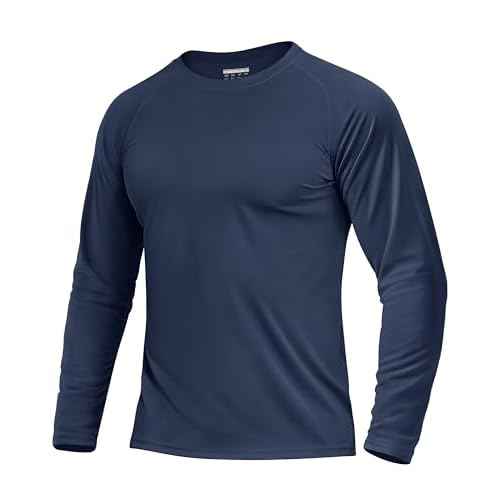 Boladeci Men's UPF 50+ Sun Protection UV SPF Shirts Long Sleeve Lightweight Quick Dry Swim T-Shirts Rash Guard