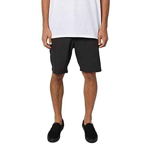 Mens Drifter Heather Hybrid Shorts, Black, 33