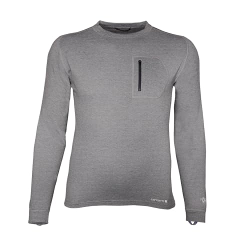 Carhartt Men's MBL110 Base Force¢ç Heavyweight Base Layer Crew - X-Large Tall - Shadow Heather