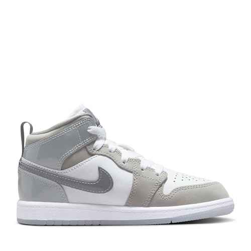 Jordan Air Jordan 1 Mid SE in White, Cool Grey, and Med Grey