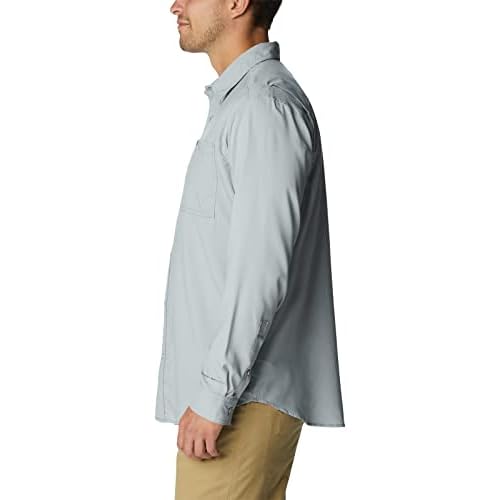 Columbia Men's Utilizer Woven Long Sleeve, Grey, Medium