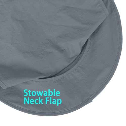 Sun Hats for Men Women Fishing Hat UPF 50+ Breathable Wide Brim Bucket Hats Summer UV Protection Safari Hat with Neck Flap