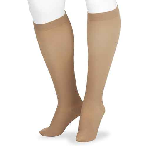 Juzo Soft 2001 20-30mmhg Compression Closed Toe Knee-High Stocking ,Beige,2 (II)