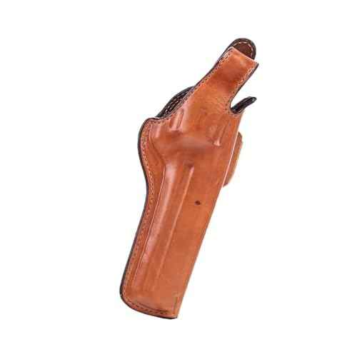 BIANCHI Model 5BHL Thumbsnap Suede Lined Belt Gun Holster - Revolver, Tan, Fits Ruger GP100 4IN, Right Hand