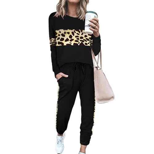 PRETTYGARDEN Womens 2 Piece Sets 2025 Long Sleeve Tops High Waisted Sweatpants Lounge Set Fall Fashion Travel Outfits