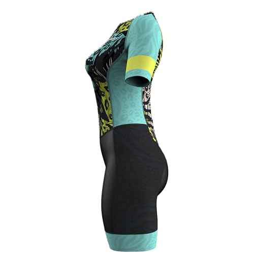 WIXEN PRO Women Triathlon Suit Sleeve Trisuit Aerodynamic Swim Bike Run Suit Back Pocket