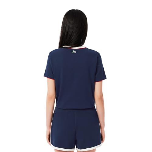Lacoste Womens Sport Ultra Dry Tennis Heritage Badge T-Shirt