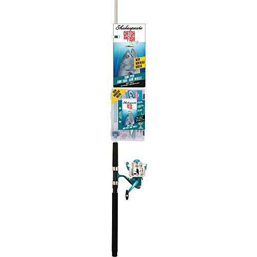 Shakespeare Catch More Fish Spinning Reel and Fishing Rod Combo with Kit
