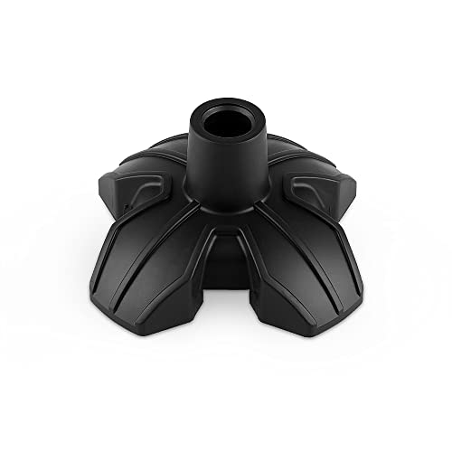 Quad Base Cane Tip (1pc) – Black Rubber Replacement for Standard & Folding Canes