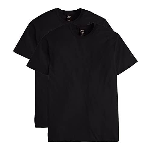 Men's Black Large Cotton T-Shirt Pack of 2 - Comfortable, Breathable, Versatile