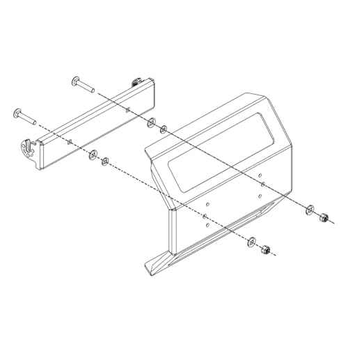 Humminbird 740175-1 IDMK H12R - in-Dash Mounting Kit Helix 12 Models, Black