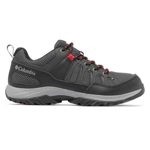 Columbia Men's Granite Trail Waterproof, Shark/Mountain Red, 9